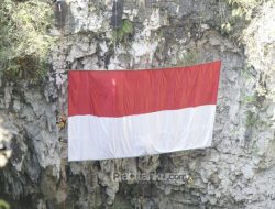 Heroik, 4 Srikandi Sukses Kibarkan Bendera Merah Putih Raksasa di Luweng Musuk Pacitan